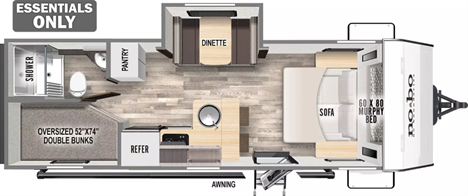 2024 FOREST RIVER NO BOUNDARIES 20.3EO, , floor-plans-day image number 0